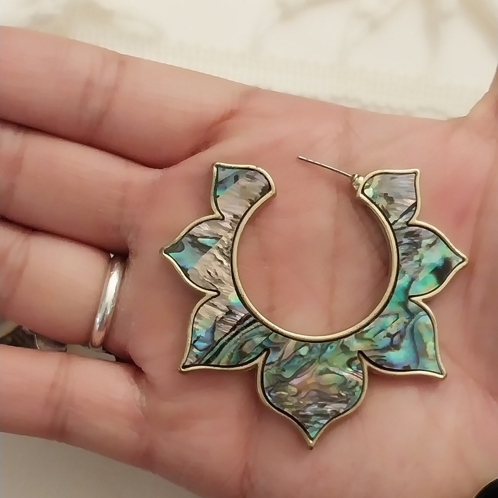 Abalone Shell Earrings - Picture 4 of 4